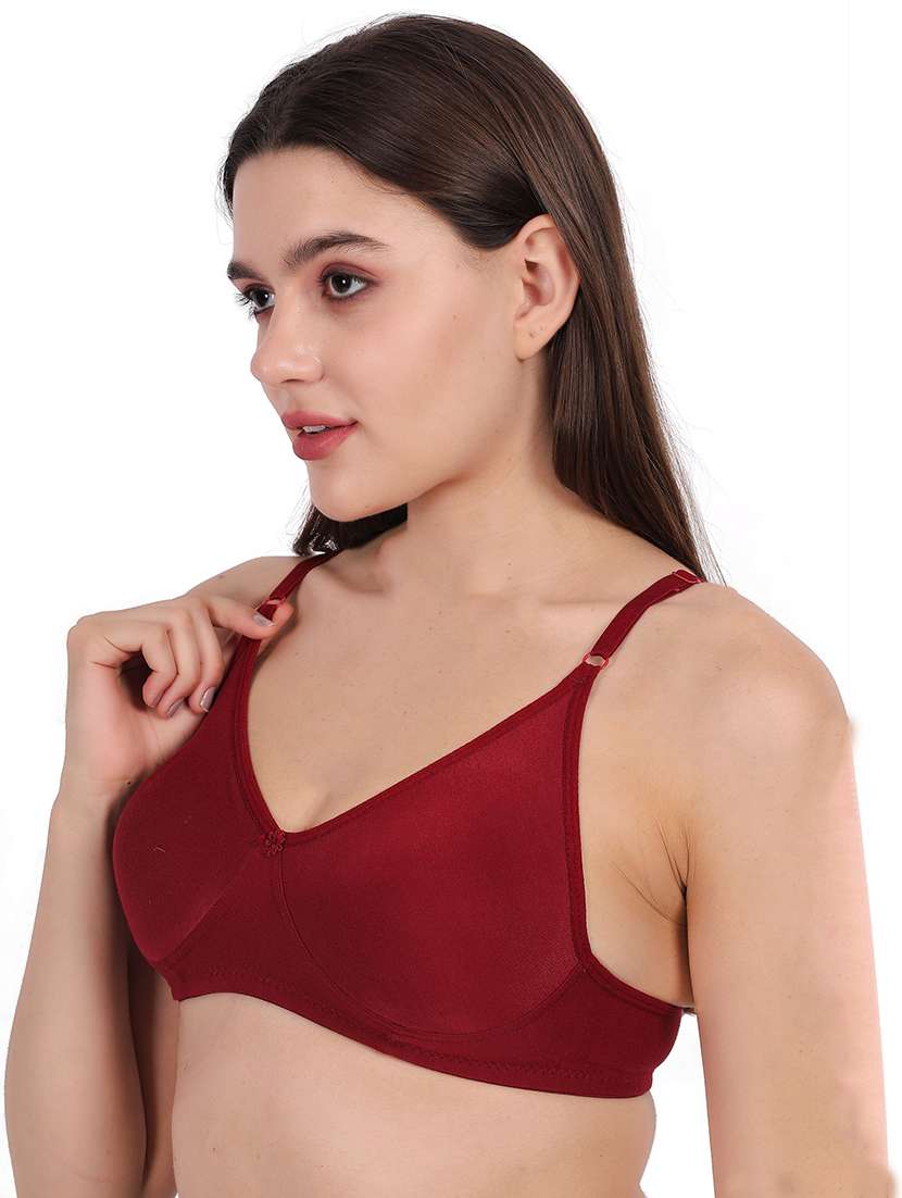 Women Pack Of 3 Solid Full Coverage Regular Bra - 22721381 -  Standard Image - 2