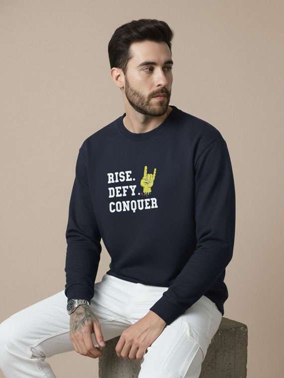 Men Printed Long Sleeves Regular Fit Sweatshirt - 22721570 -  Standard Image - 2