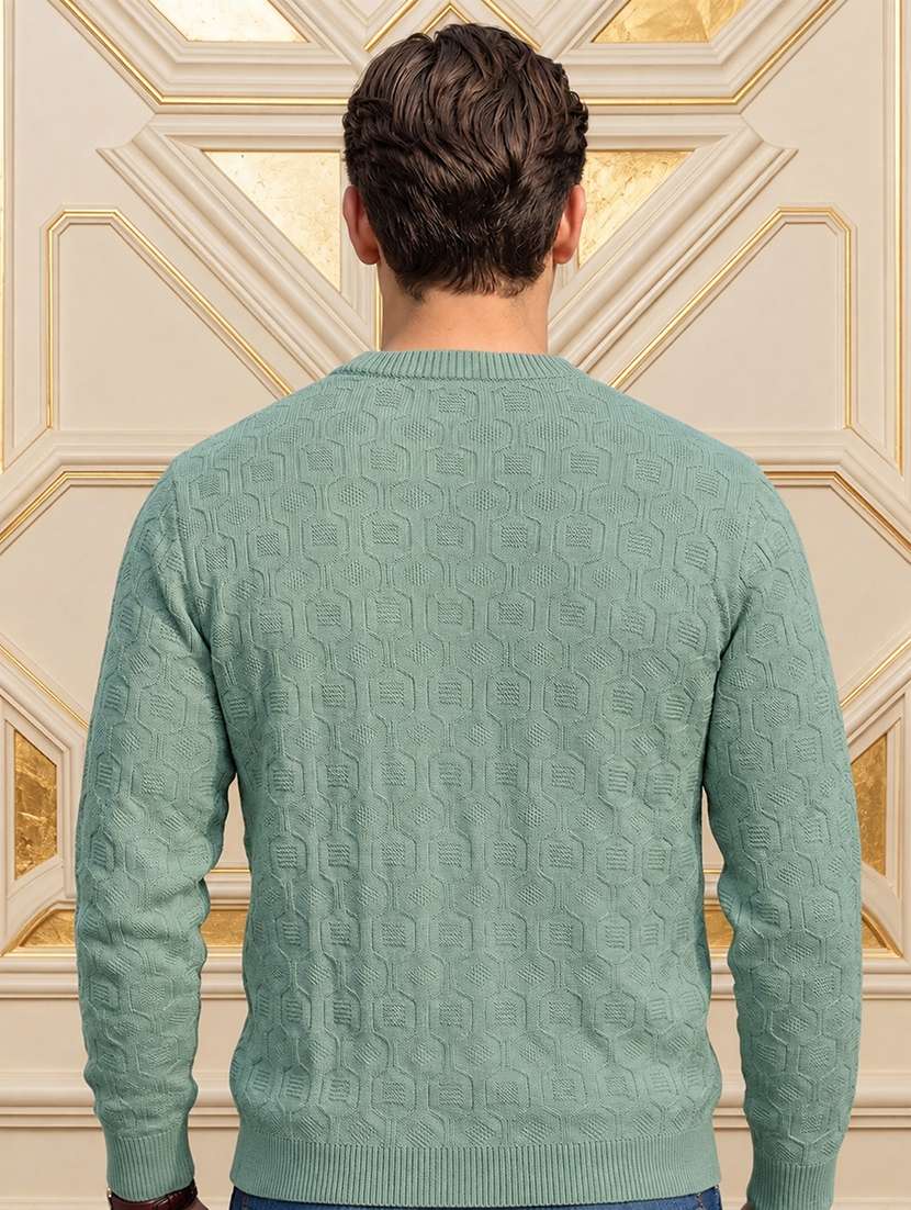 Men Self Design Long Sleeves Regular Fit Pullover - 22721812 -  Standard Image - 2