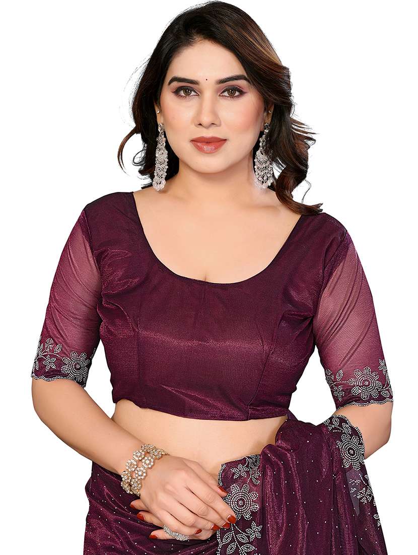 Women Pack Of 2 Self Design Combo Saree With Blouse - 22722719 -  Standard Image - 2