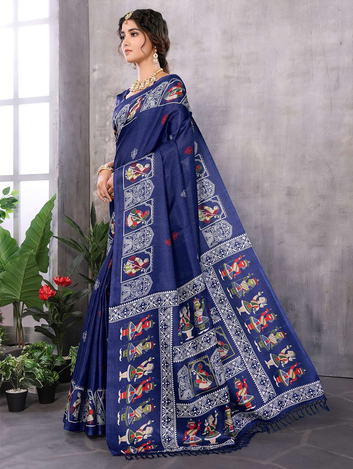 Women Printed Casual Wear Saree With Blouse - 22722993 -  Standard Image - 2