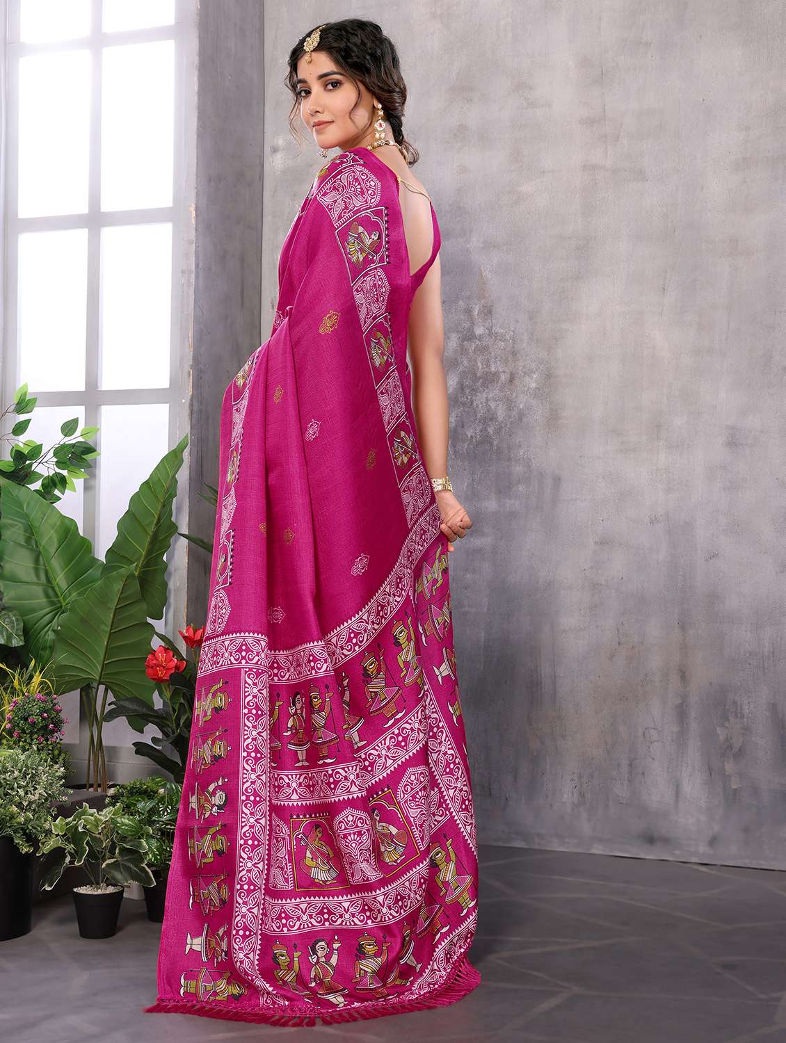 Women Printed Casual Wear Saree With Blouse - 22722995 -  Standard Image - 2