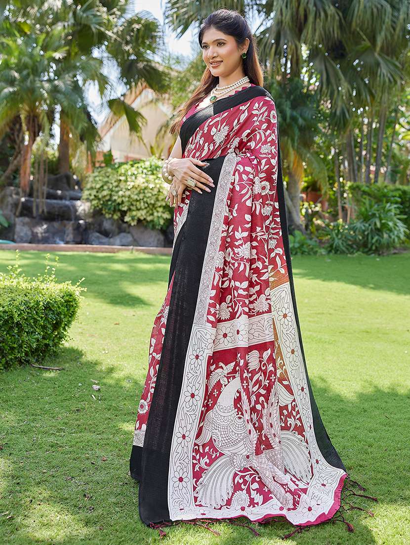 Women Printed Casual Wear Saree With Blouse - 22723025 -  Standard Image - 2