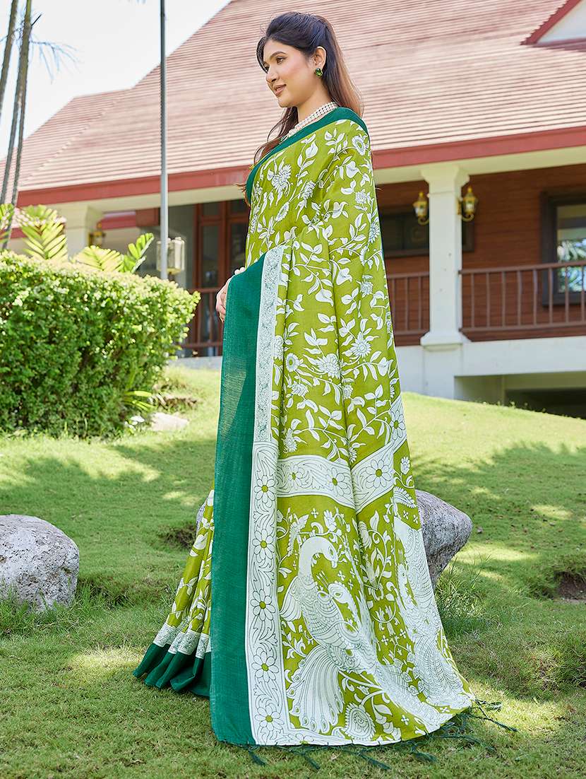 Women Printed Casual Wear Saree With Blouse - 22723027 -  Standard Image - 2