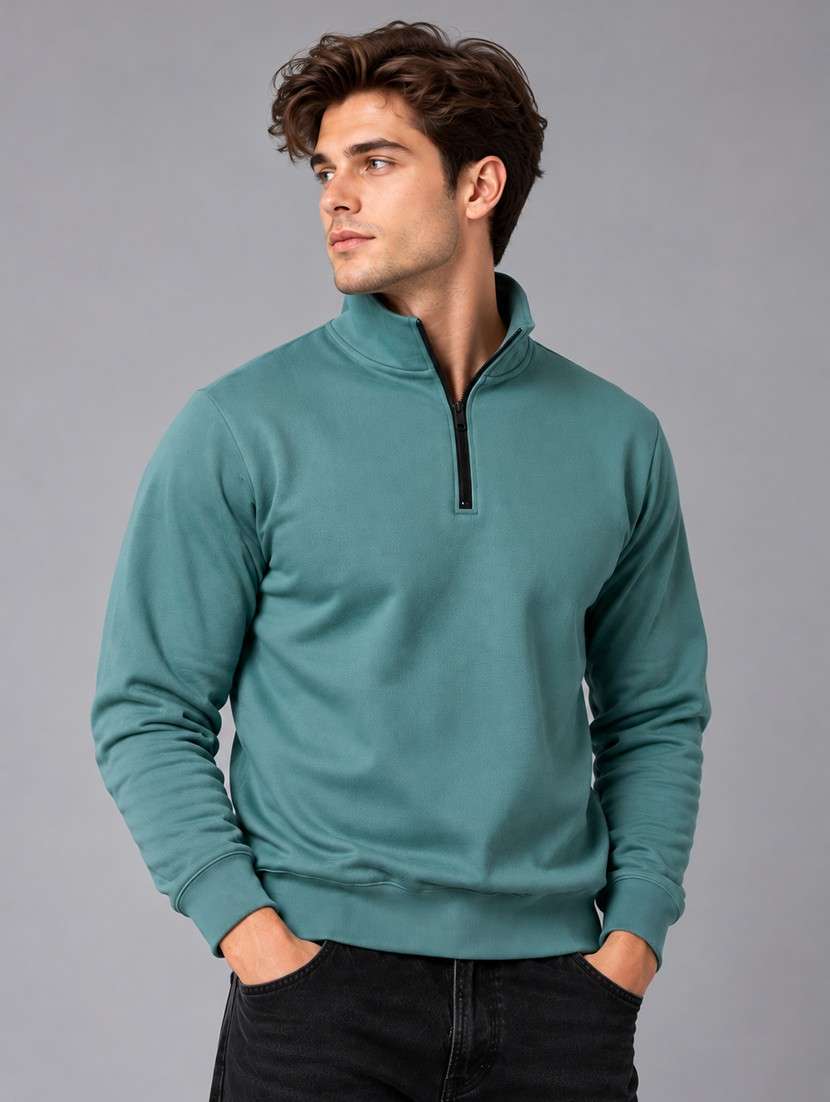 Men Solid Long Sleeves Polo T-shirt - 22723162 -  Standard Image - 2