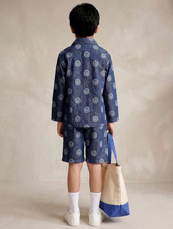 Boys Printed Long Sleeves Shirt And Shorts Set - 22723377 -  Standard Image - 2