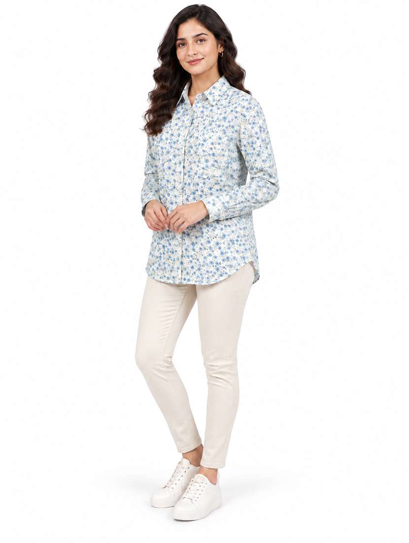 Women Printed Long Sleeves Regular Shirt - 22723382 -  Standard Image - 2