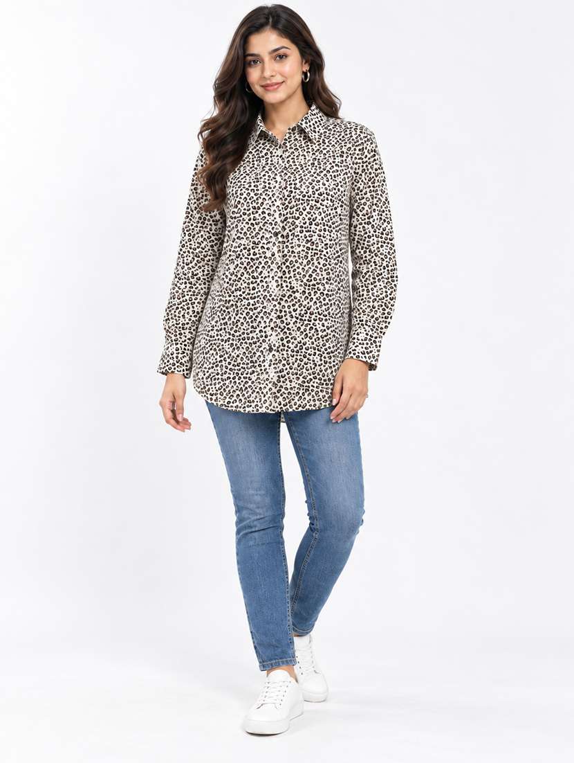 Women Printed Long Sleeves Regular Shirt - 22723383 -  Standard Image - 2