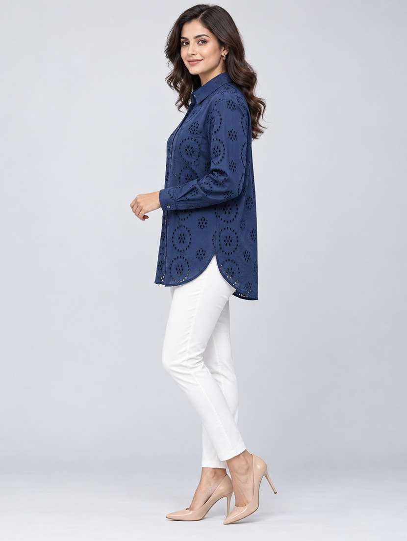 Women Embroidered Long Sleeves Regular Shirt - 22723385 -  Standard Image - 2