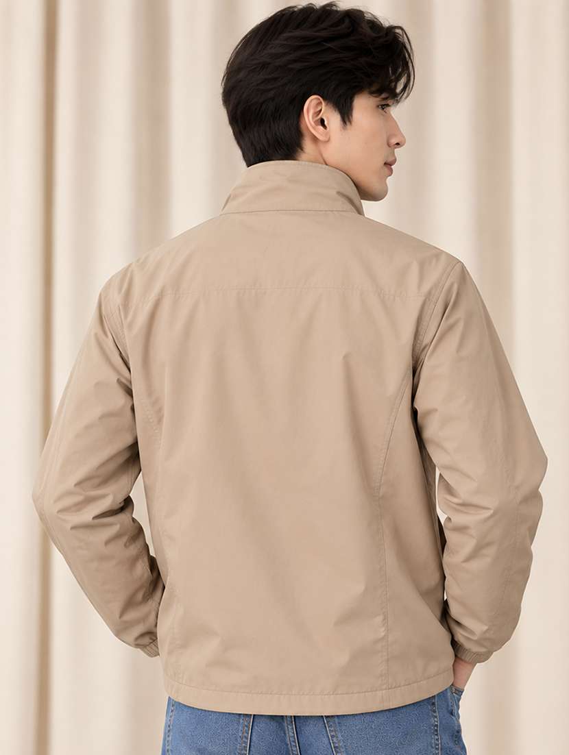 Men Solid Long Sleeves Casual Jacket - 22723405 -  Standard Image - 2