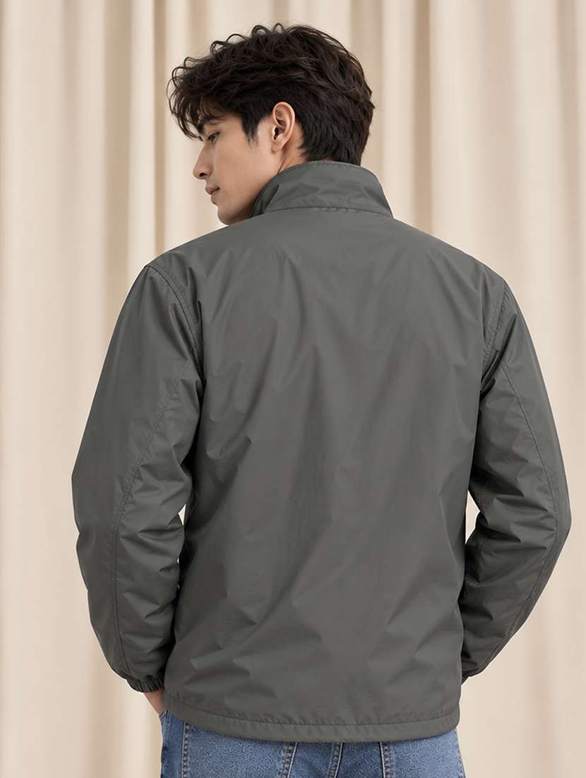 Men Solid Long Sleeves Bomber Jacket - 22723409 -  Standard Image - 2