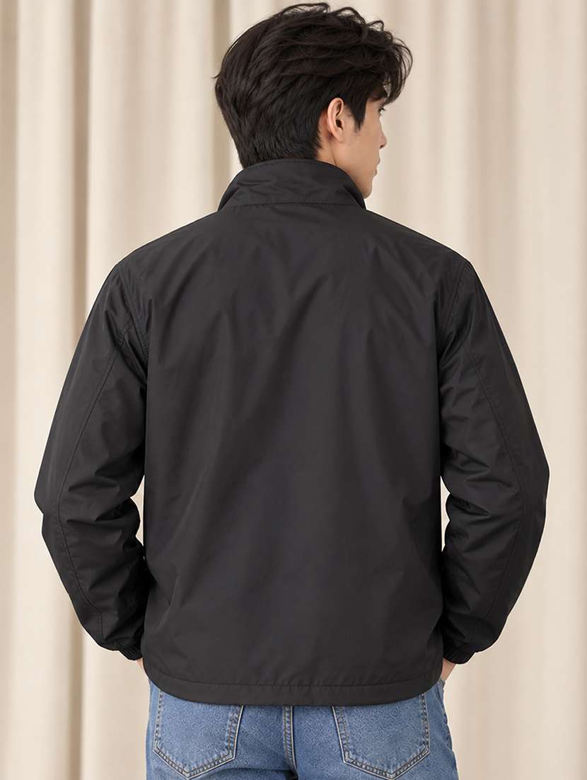 Men Solid Long Sleeves Bomber Jacket - 22723418 -  Standard Image - 2