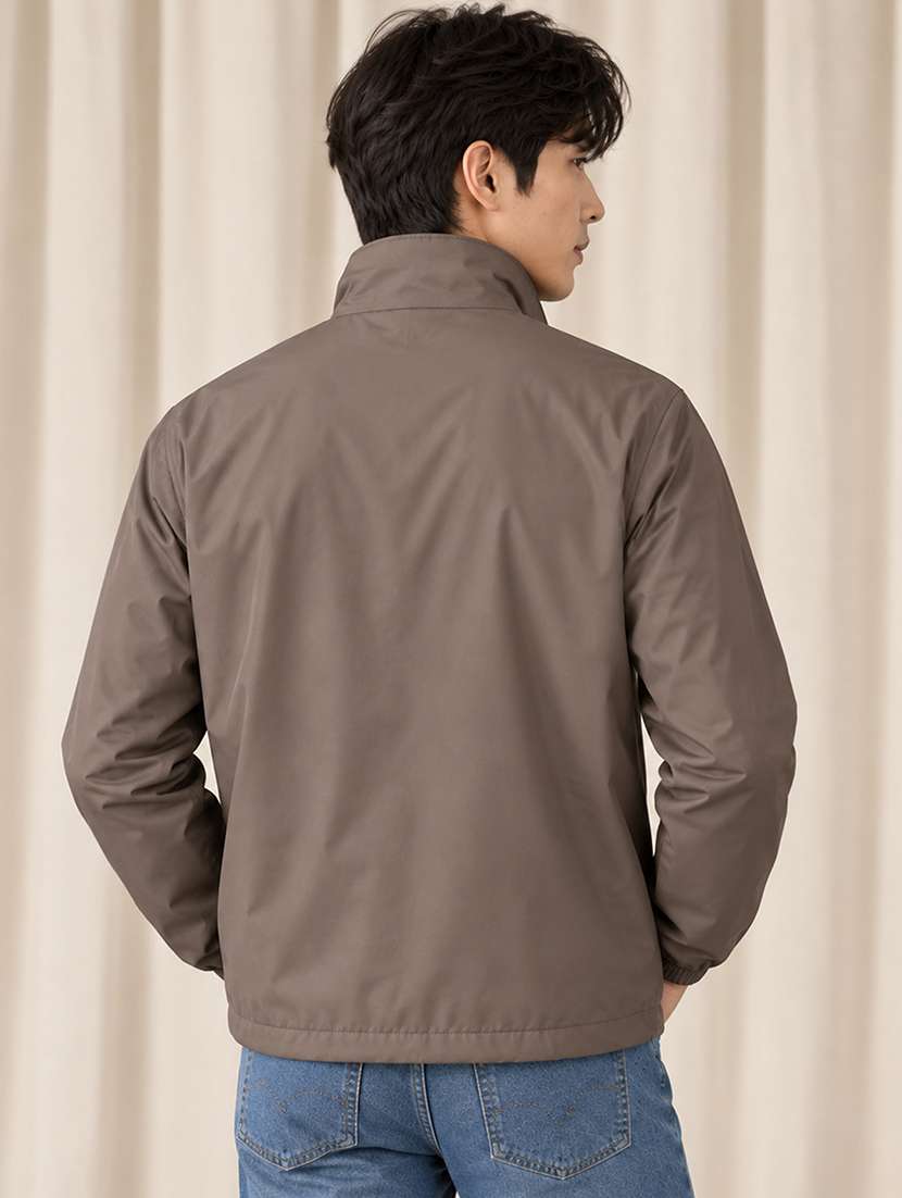 Men Solid Long Sleeves Bomber Jacketv - 22723419 -  Standard Image - 2