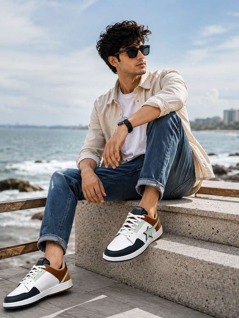 Men Colourblocked Lace Up Sneaker - 22723436 -  Standard Image - 2