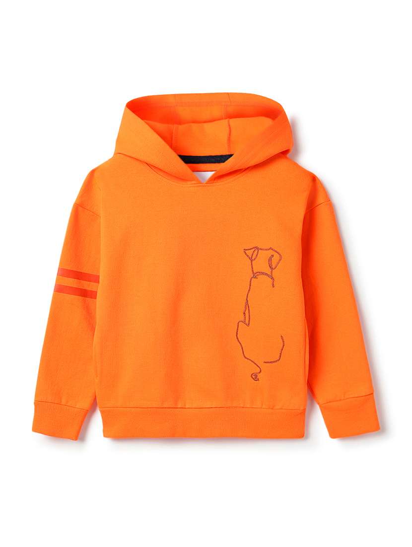 Boys Embroidered Long Sleeves Hooded Sweatshirt - 22724093 -  Standard Image - 2