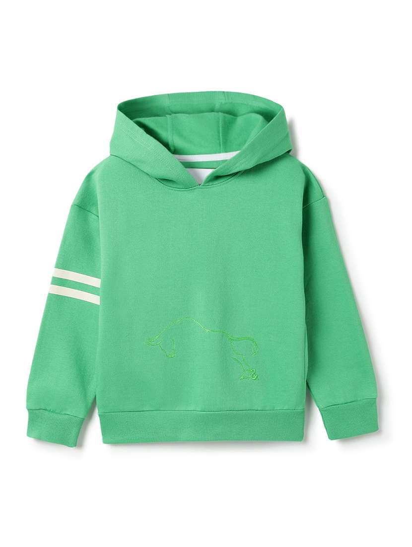 Boys Embroidered Long Sleeves Hooded Sweatshirt - 22724094 -  Standard Image - 2