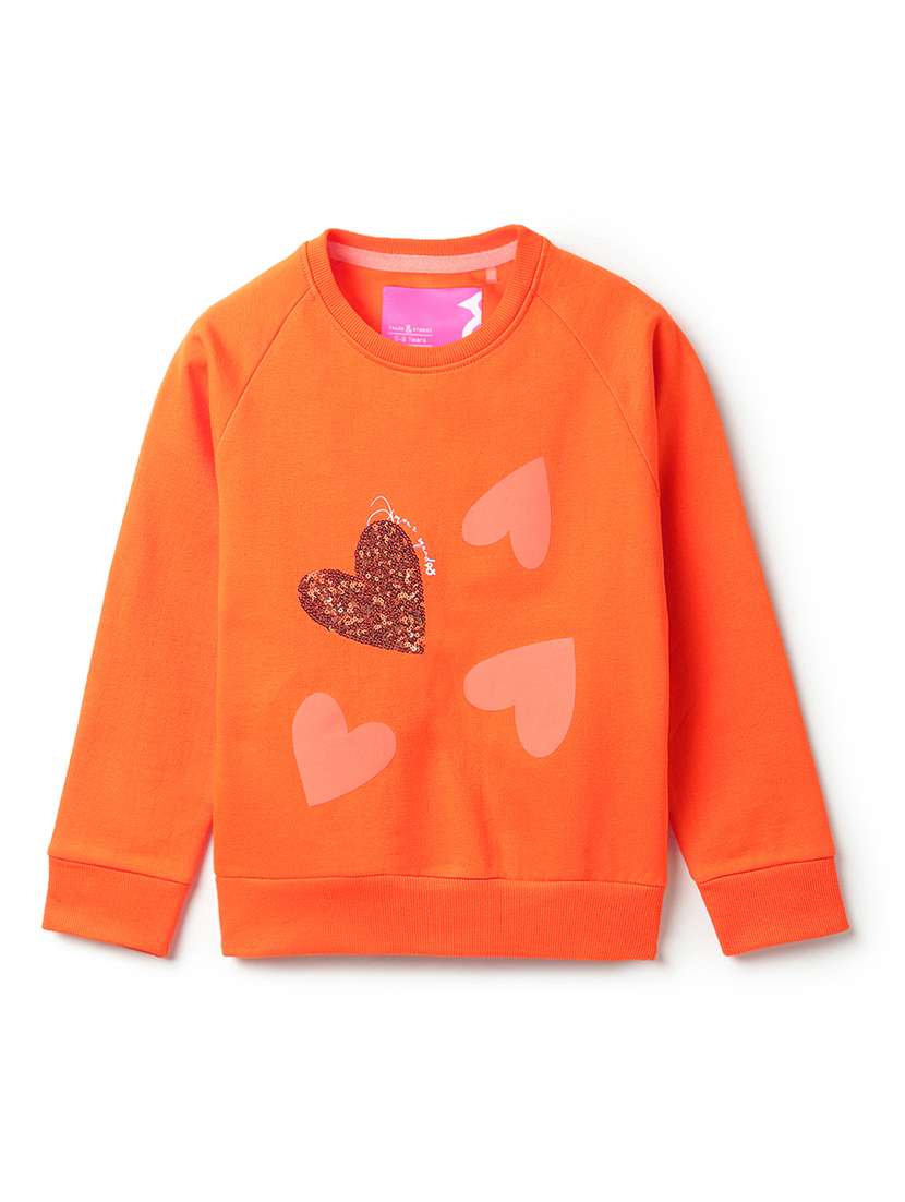 Girls Printed Long Sleeves Regular Fit Sweatshirt - 22724098 -  Standard Image - 2