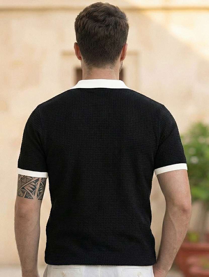 Men Pack Of 2 Textured Short Sleeves Polo T-shirt - 22724343 -  Standard Image - 2