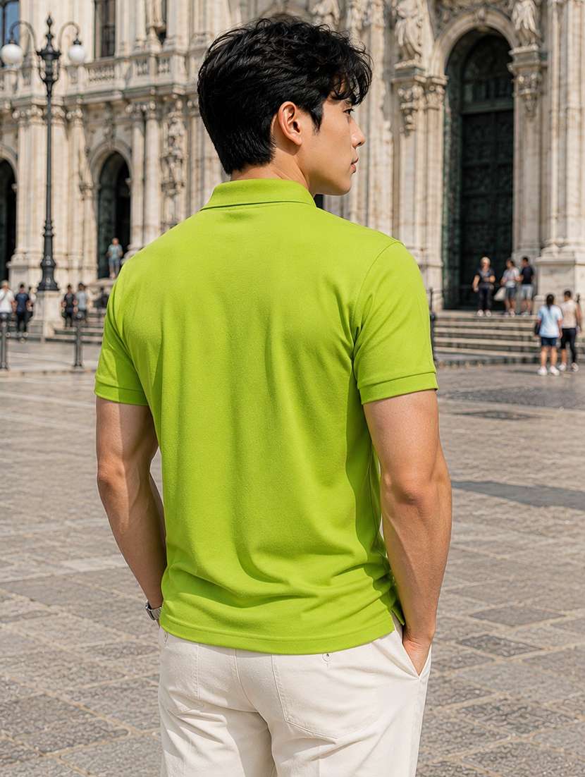 Men Printed Short Sleeves Polo T-shirt - 22725471 -  Standard Image - 2