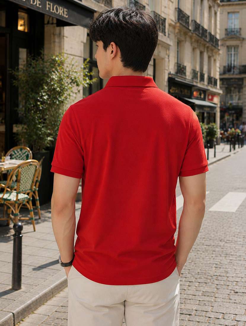 Men Printed Short Sleeves Polo T-shirt - 22725479 -  Standard Image - 2