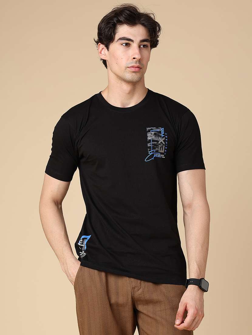 Men Printed Short Sleeve Slim Fit T-shirt - 22727202 -  Standard Image - 2