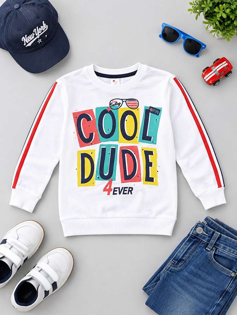 Boys Pack Of 3 Printed Long Sleeves Sweatshirt - 22727335 -  Standard Image - 2