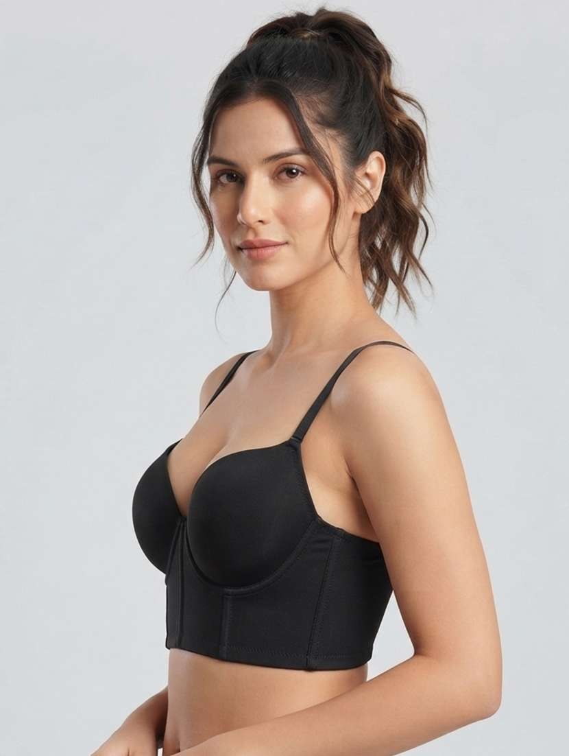 Women Solid Three Fourth Coverage Corset Bra - 22727601 -  Standard Image - 2