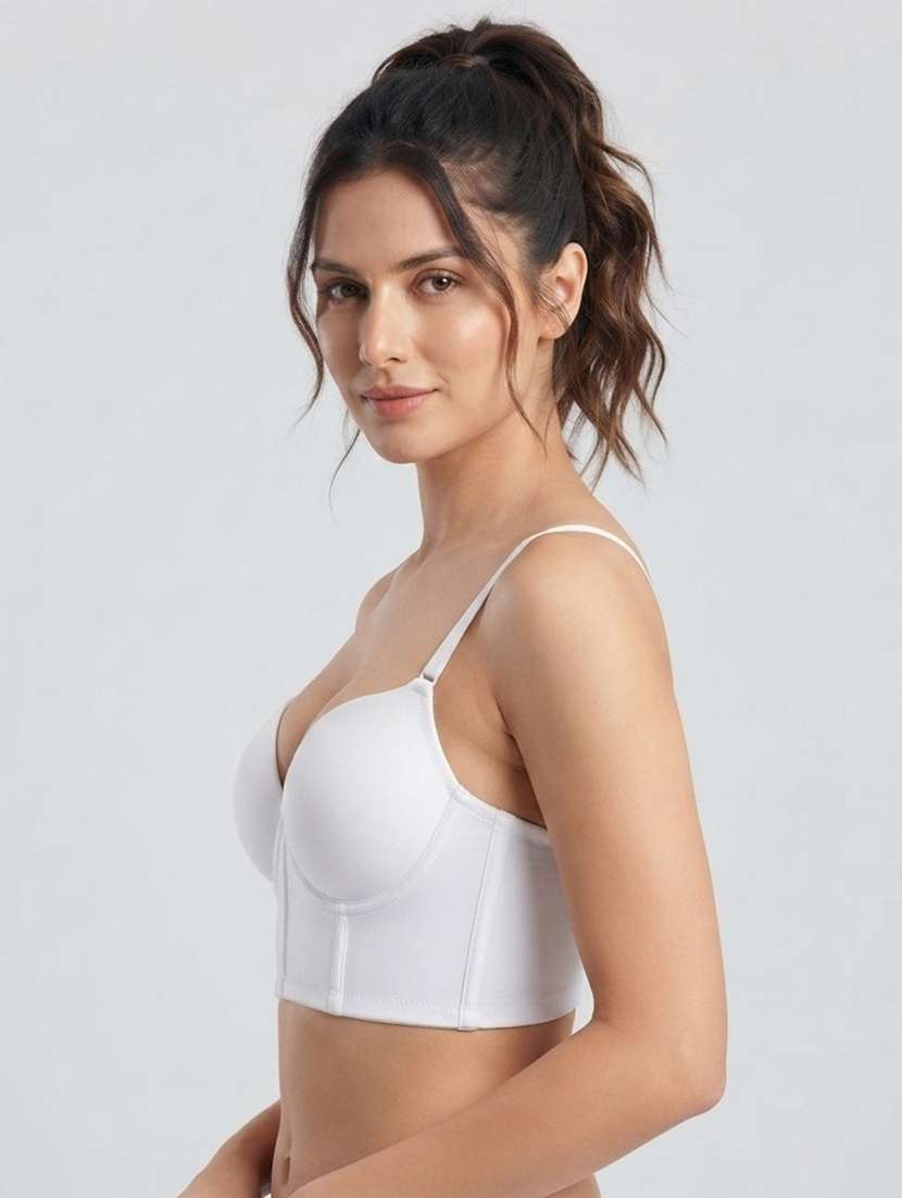 Women Solid Three Fourth Coverage Corset Bra - 22727607 -  Standard Image - 2