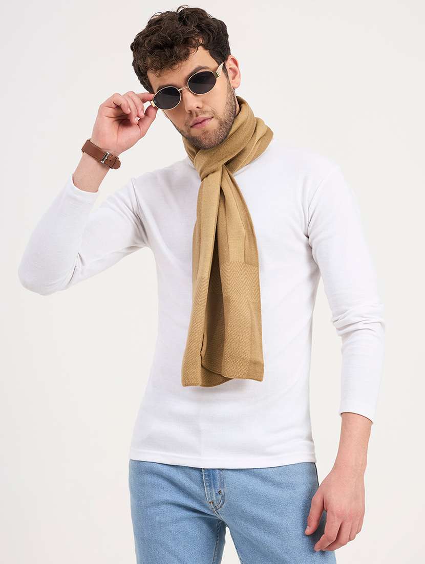 Men Striped Winterwear Muffler - 22728187 -  Standard Image - 2
