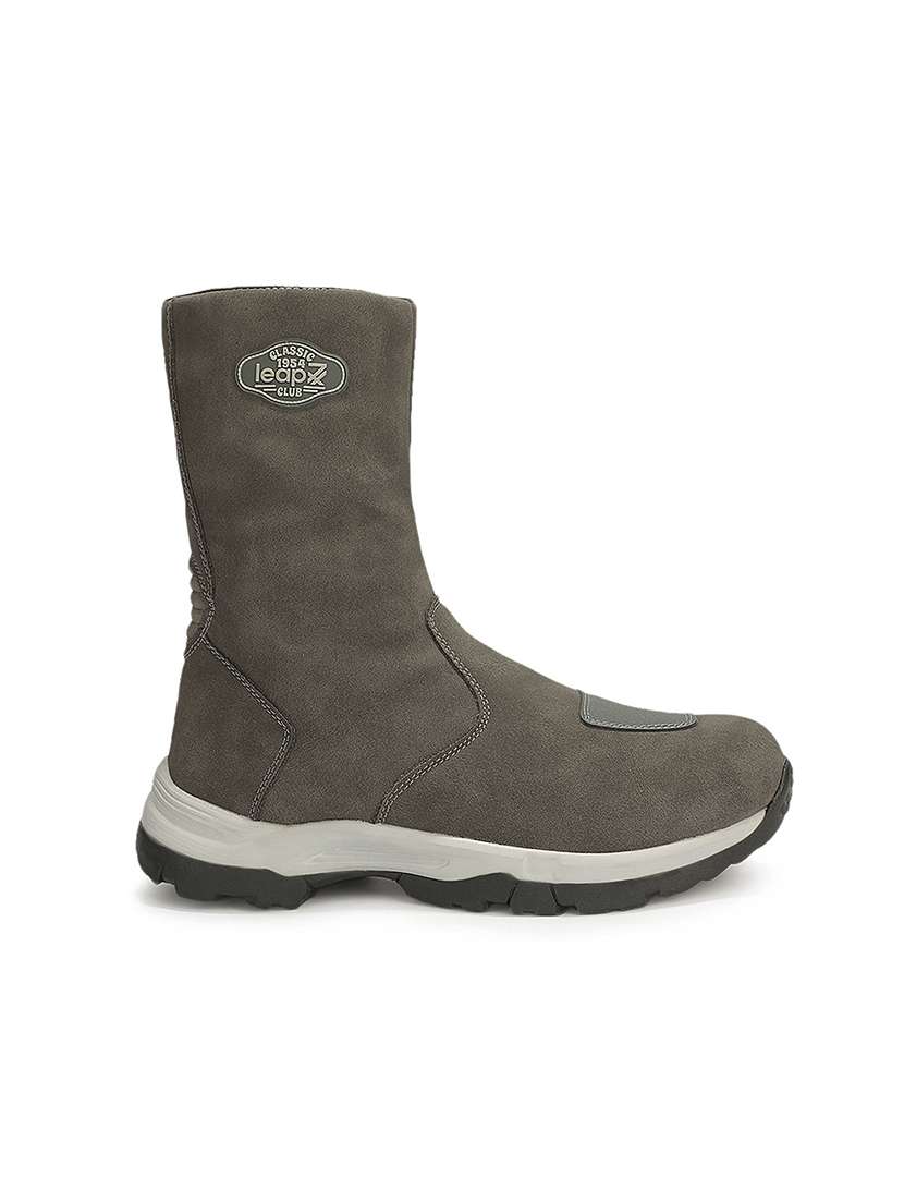 Men Grey Slip On Calf Boots Boot - 22728728 -  Standard Image - 2