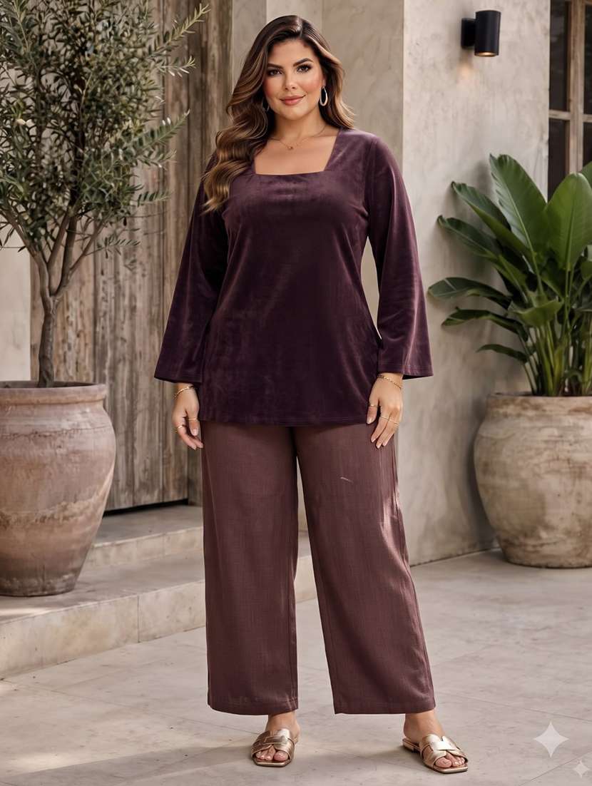 Women Solid Flared Sleeve Kurti - 22728775 -  Standard Image - 2