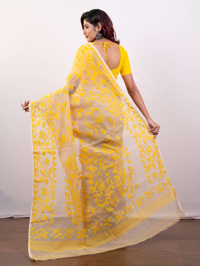 Women Self Design Jamdani Saree With Blouse - 22728810 -  Standard Image - 2