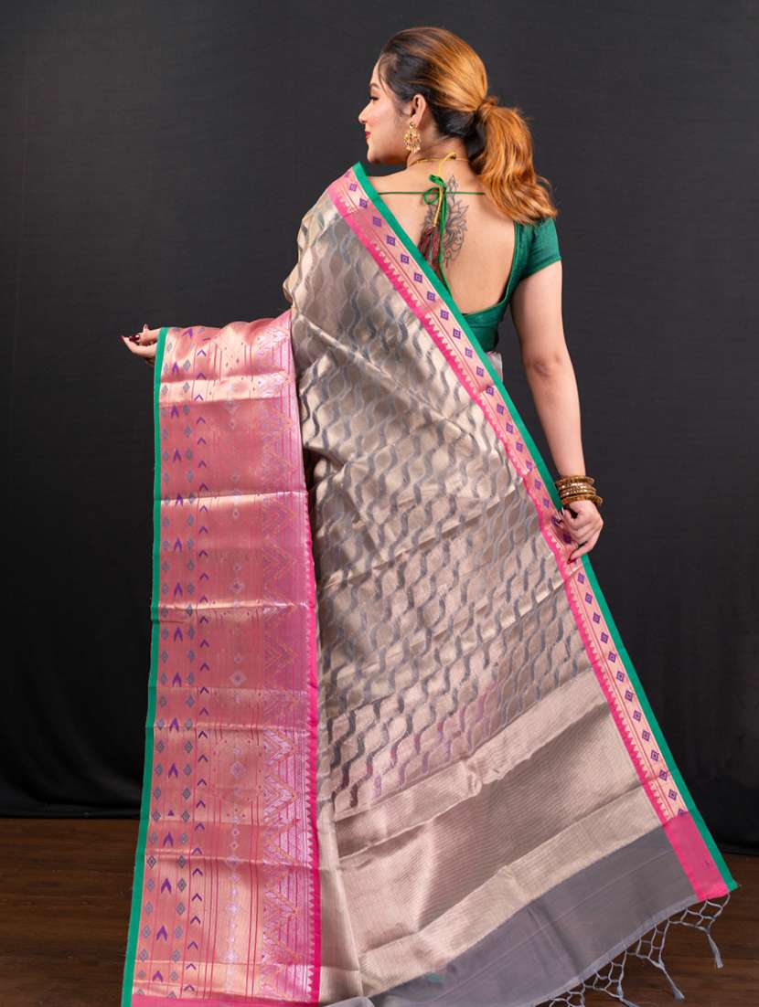 Women Self Design Banarasi Saree With Blouse - 22728824 -  Standard Image - 2