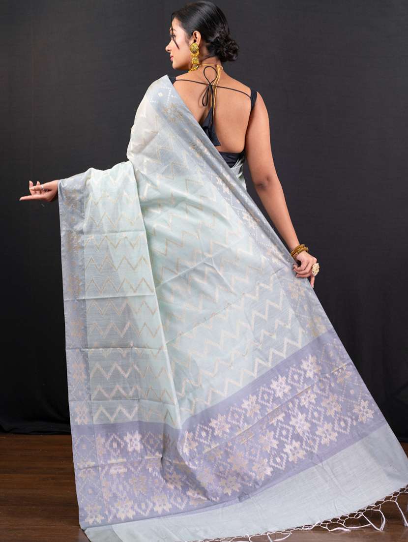Women Self Design Chanderi Saree With Blouse - 22728825 -  Standard Image - 2