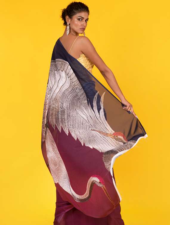 Women Printed Casual Wear Saree With Blouse - 22728862 -  Standard Image - 2