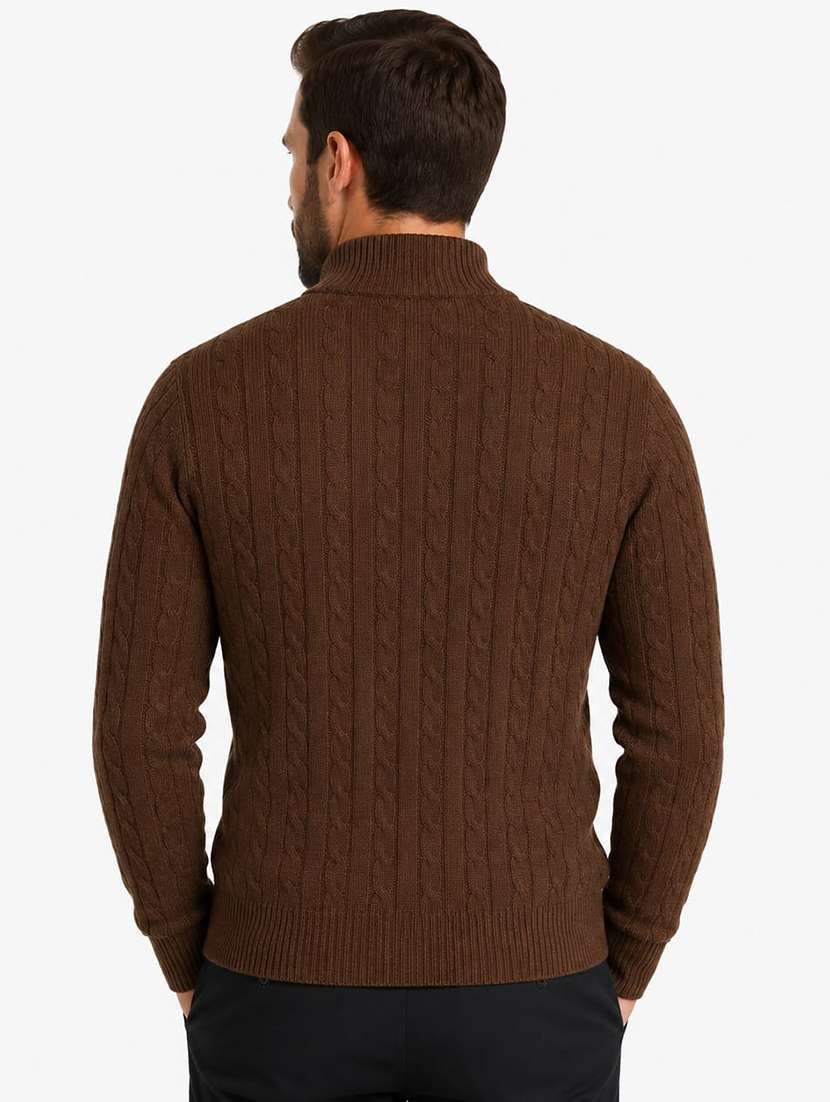 Men Self Design Long Sleeve Regular Fit Pullover - 22729734 -  Standard Image - 2