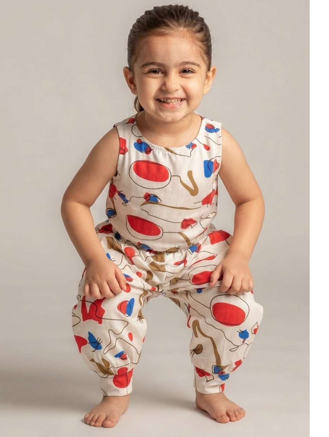 Girls Printed Mid Rise Regular Fit Harem - 22729997 -  Standard Image - 2