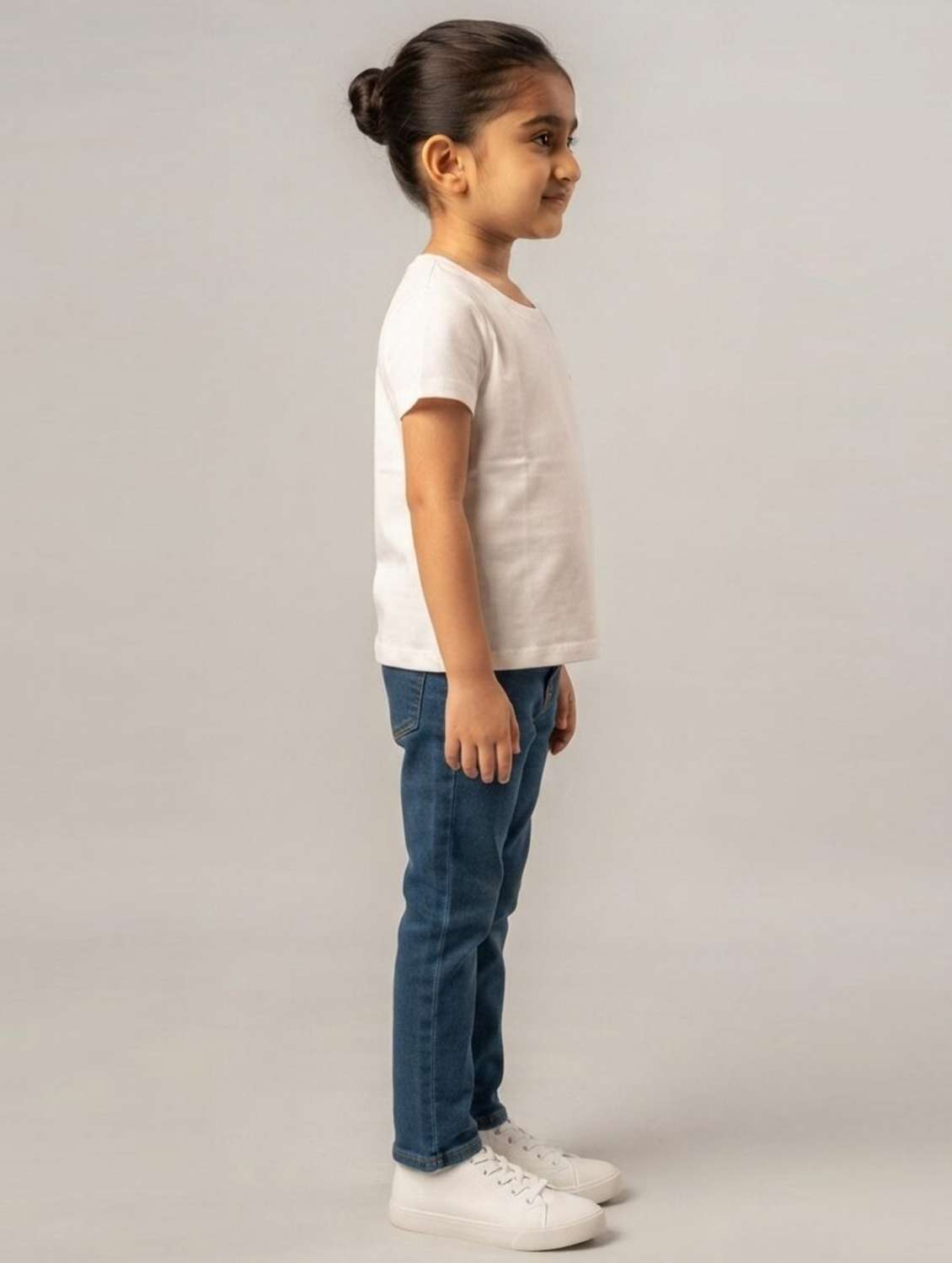 Girls Solid Short Sleeves Regular Fit Tee - 22730017 -  Standard Image - 2