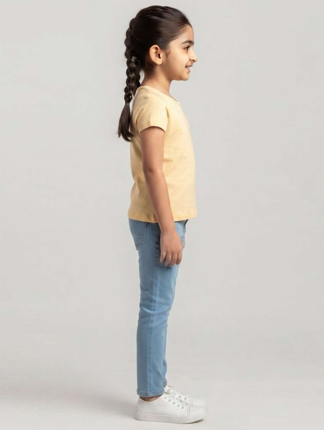 Girls Solid Short Sleeves Regular Fit Tee - 22730018 -  Standard Image - 2