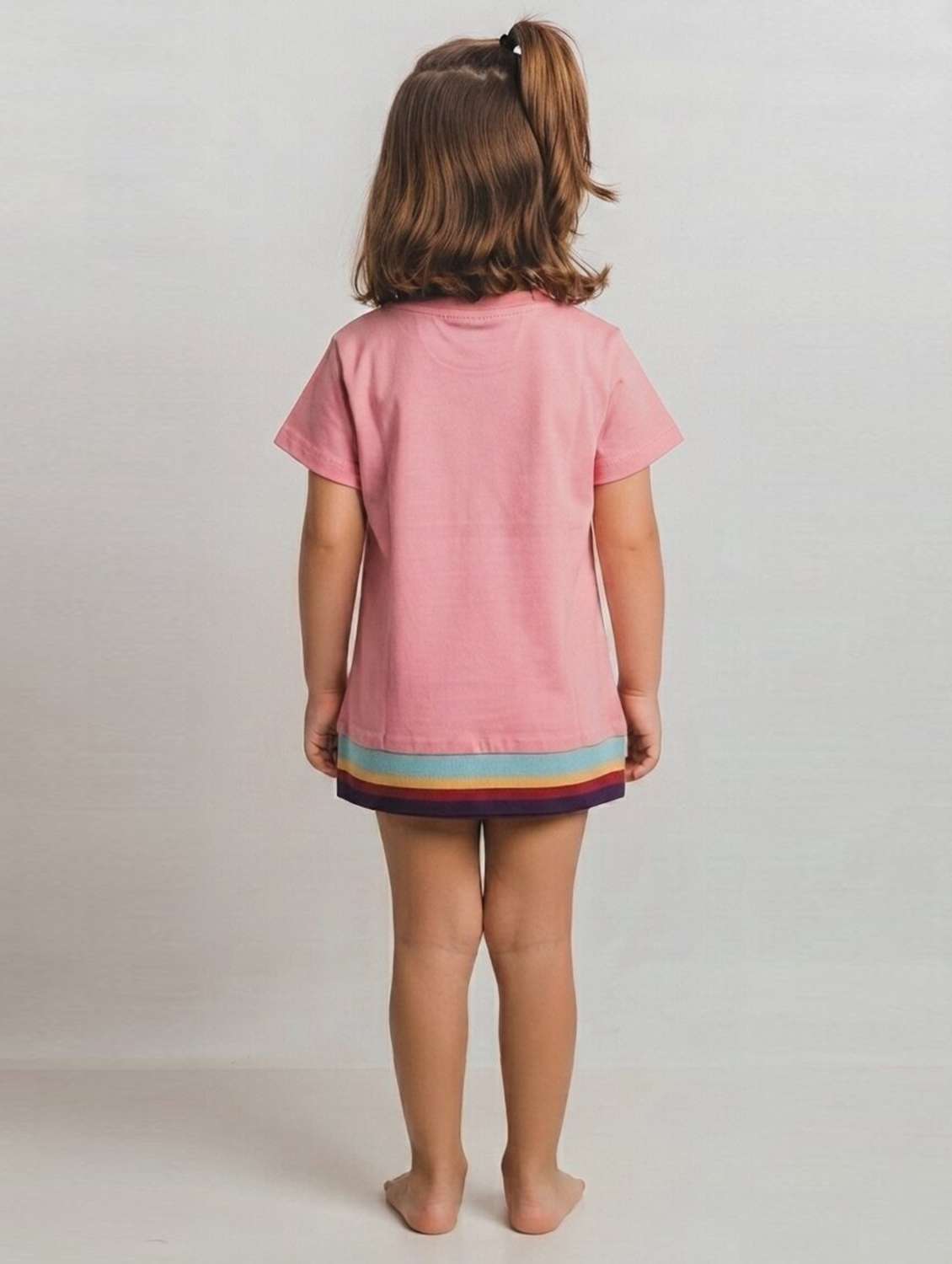 Girls Printed Short Sleeves Regular Fit Tee - 22730021 -  Standard Image - 2