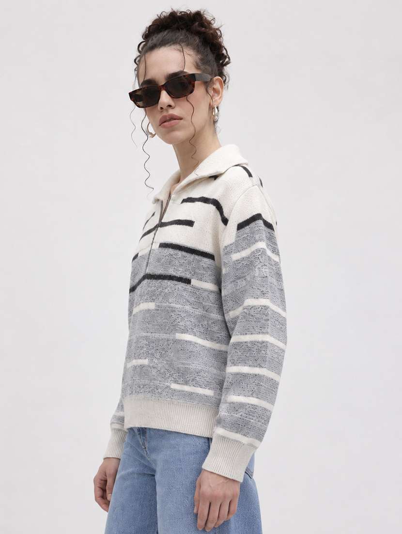 Women Printed Long Sleeves Regular Pullover - 22730702 -  Standard Image - 2
