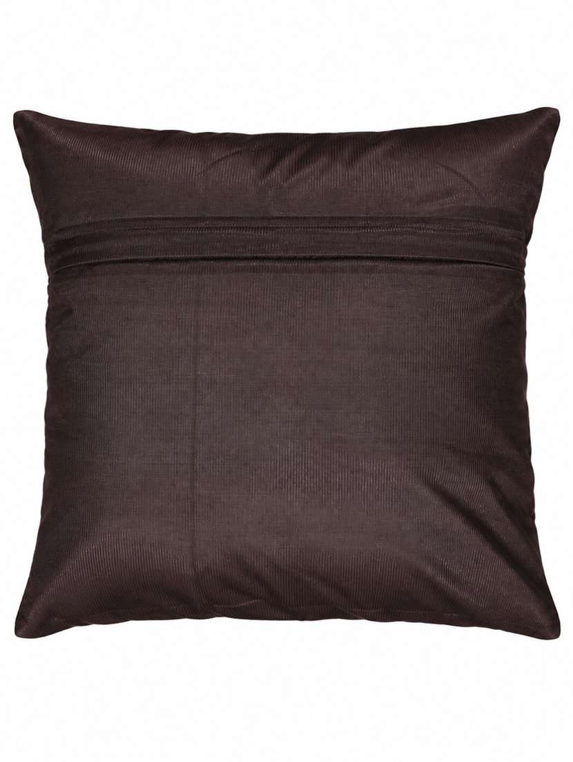 Set Of 5 Brown & White Geometric Trellis Pattern Decorative Pillow Cover - 22730903 -  Standard Image - 2