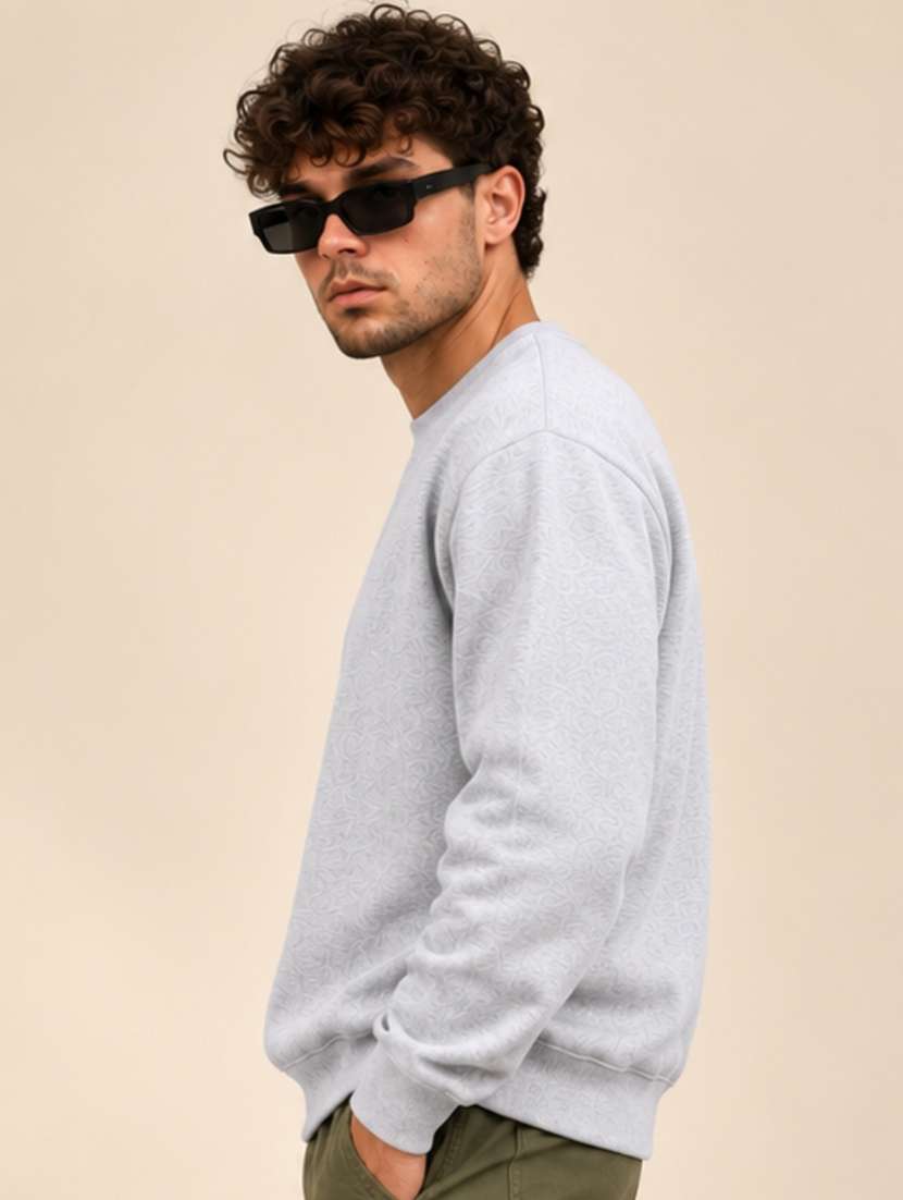 Men Solid Long Sleeve Regular Fit Sweatshirt - 22732520 -  Standard Image - 2