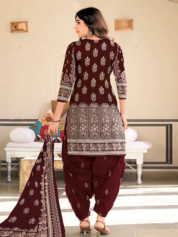 Women Printed Unstitched Suit Set - 22732642 -  Standard Image - 2