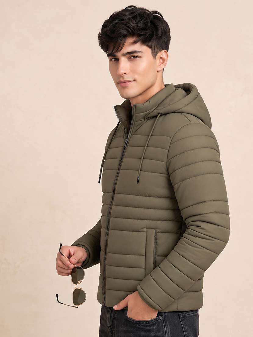 Men Solid Long Sleeve Puffer Jacket - 22733706 -  Standard Image - 2