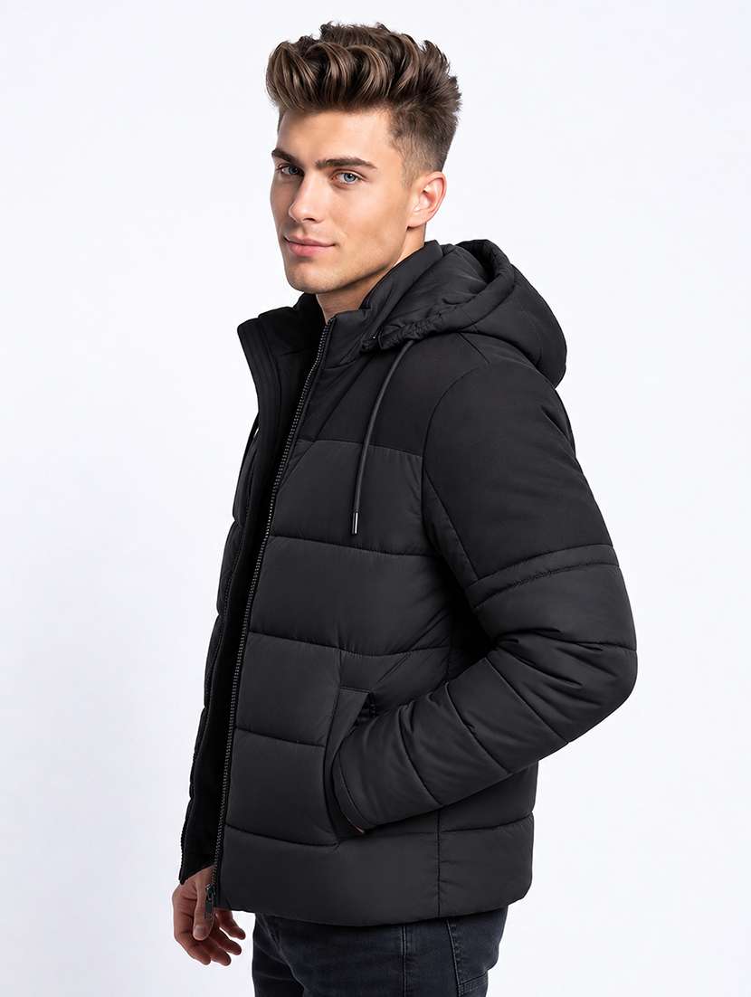 Men Color Block Long Sleeve Puffer Jacket - 22733713 -  Standard Image - 2