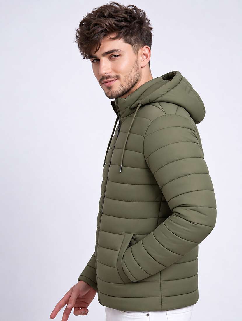 Men Solid Long Sleeve Puffer Jacket - 22733723 -  Standard Image - 2