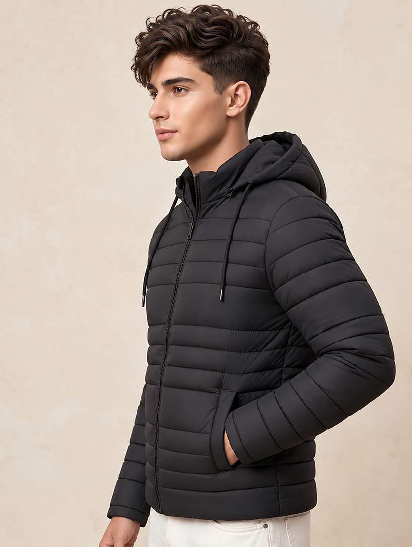 Men Solid Long Sleeve Puffer Jacket - 22733727 -  Standard Image - 2