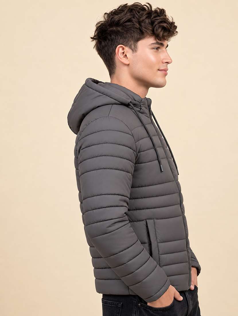 Men Solid Long Sleeve Puffer Jacket - 22733728 -  Standard Image - 2