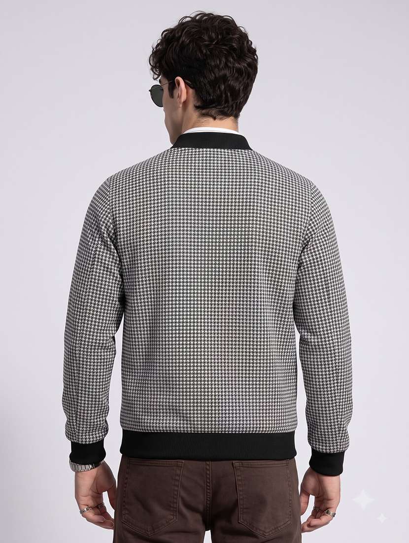 Men Checkered Long Sleeve Lightweight Bomber Jacket - 22733731 -  Standard Image - 2